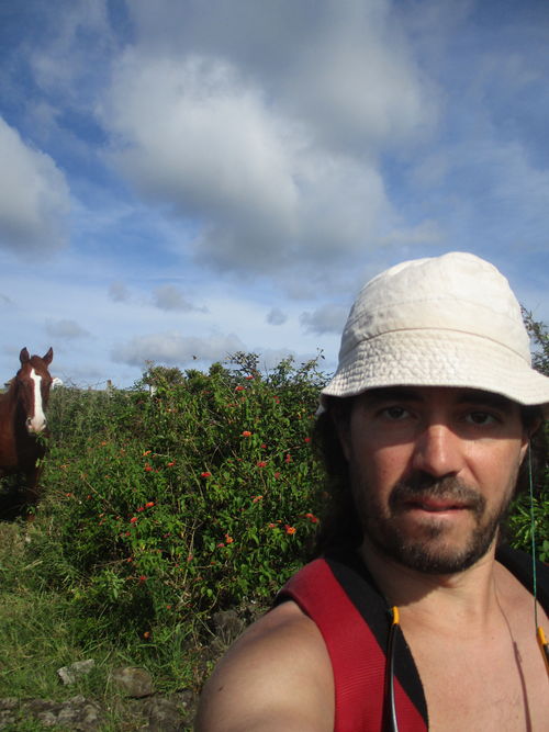 Selfie com o caballito del caminho de Brasil