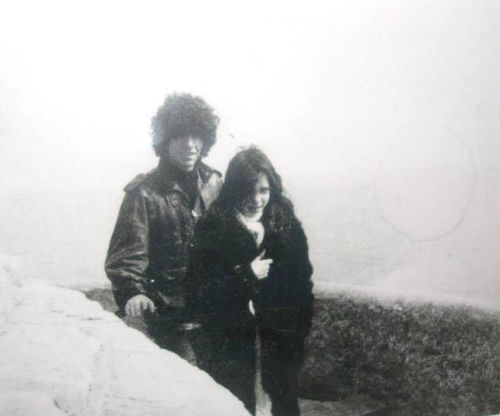 Valérie com o seu namorado Eric no monte Saint Michel
